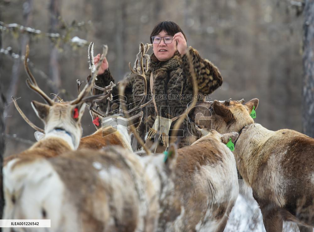 CHINA-INNER MONGOLIA-EWENKI ETHNIC GROUP-REINDEER HERDER-LIFE (CN)