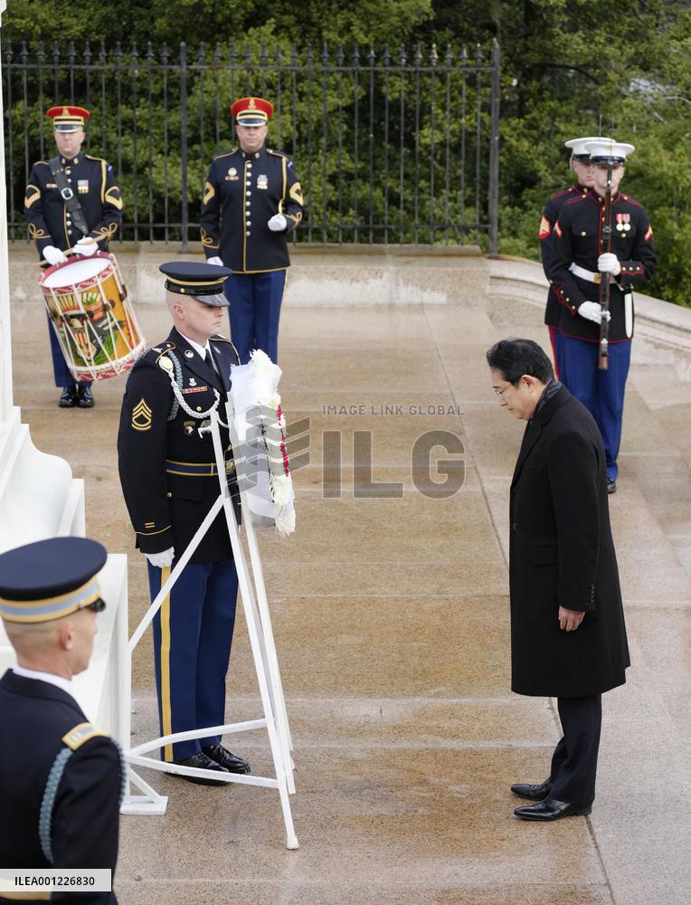 Japan PM Kishida at Arlington National Cemetery