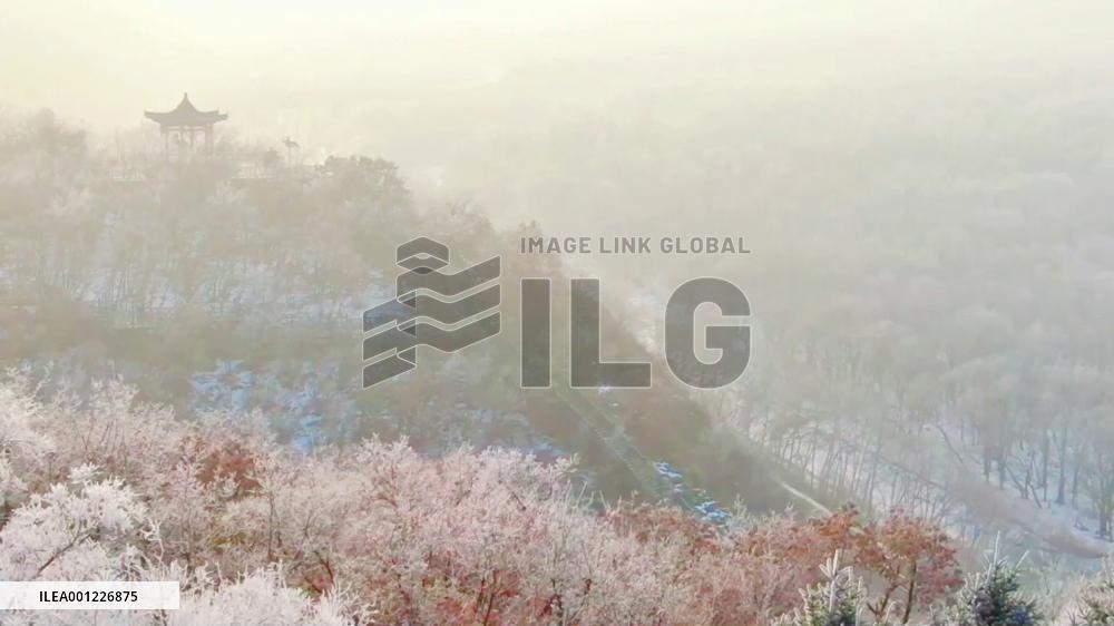 Wonderland of rime in China's Inner Mongolia