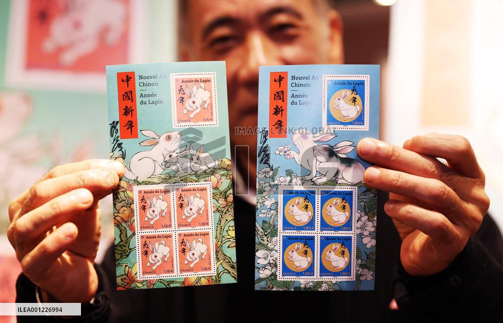 FRANCE-PARIS-STAMPS-YEAR OF THE RABBIT