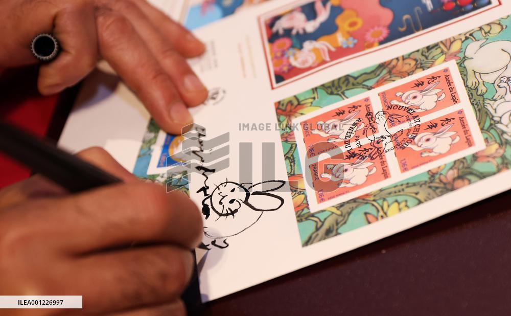 FRANCE-PARIS-STAMPS-YEAR OF THE RABBIT