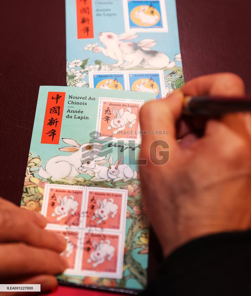 FRANCE-PARIS-STAMPS-YEAR OF THE RABBIT