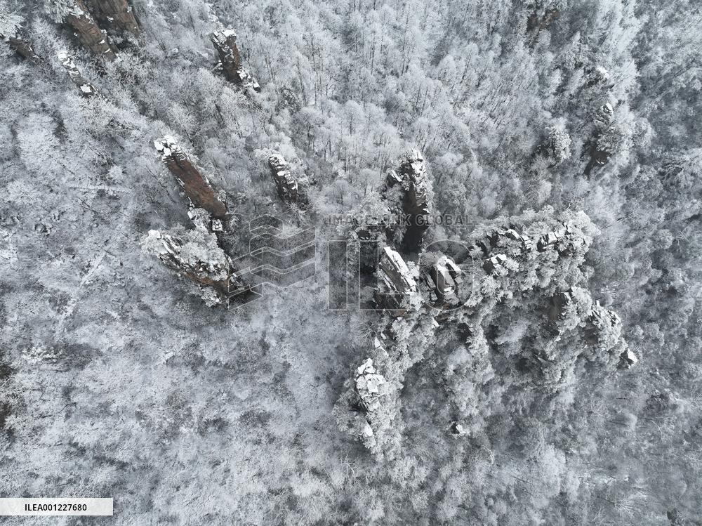 CHINA-HUNAN-ZHANGJIAJIE-SNOW-SCENERY (CN)