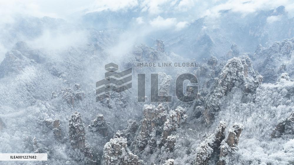 CHINA-HUNAN-ZHANGJIAJIE-SNOW-SCENERY (CN)