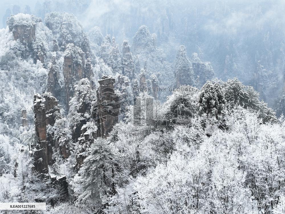 CHINA-HUNAN-ZHANGJIAJIE-SNOW-SCENERY (CN)