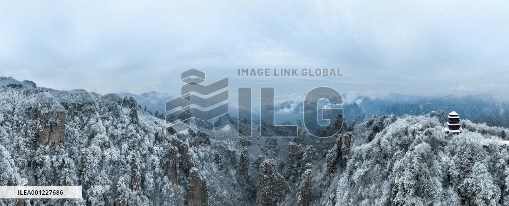 CHINA-HUNAN-ZHANGJIAJIE-SNOW-SCENERY (CN)