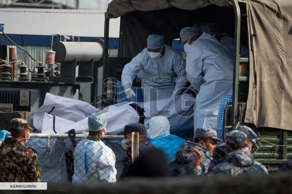NEPAL-POKHARA-PLANE CRASH-VICTIMS-TRANSFER