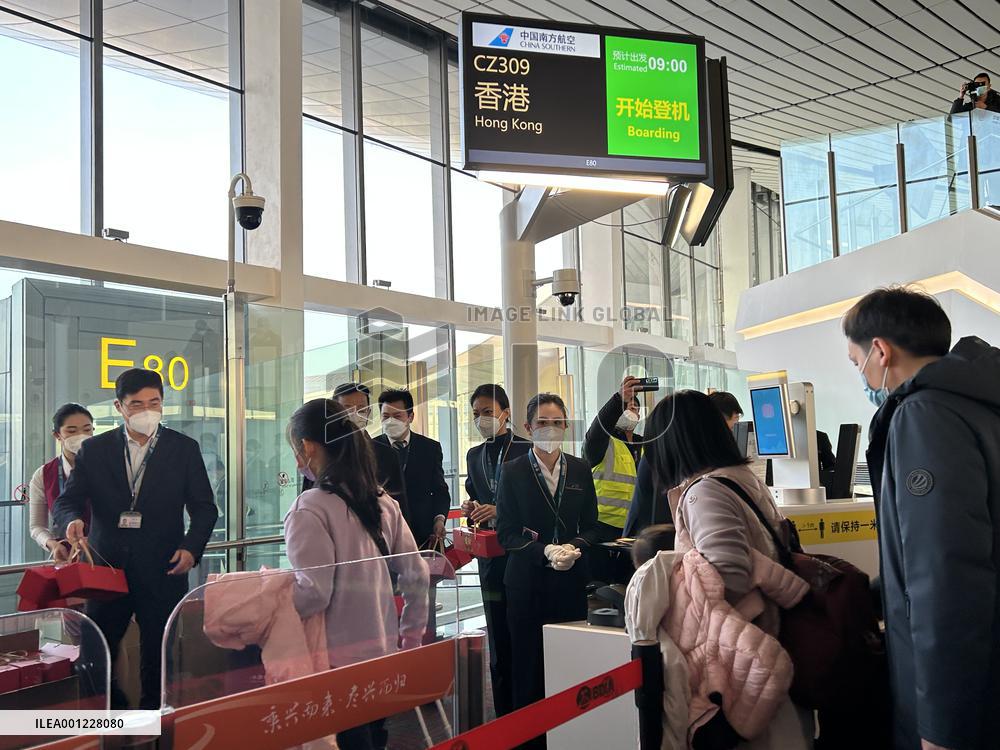 CHINA-BEIJING-DAXING INT'L AIRPORT-INT'L PASSENGER FLIGHTS-RESUMPTION (CN)