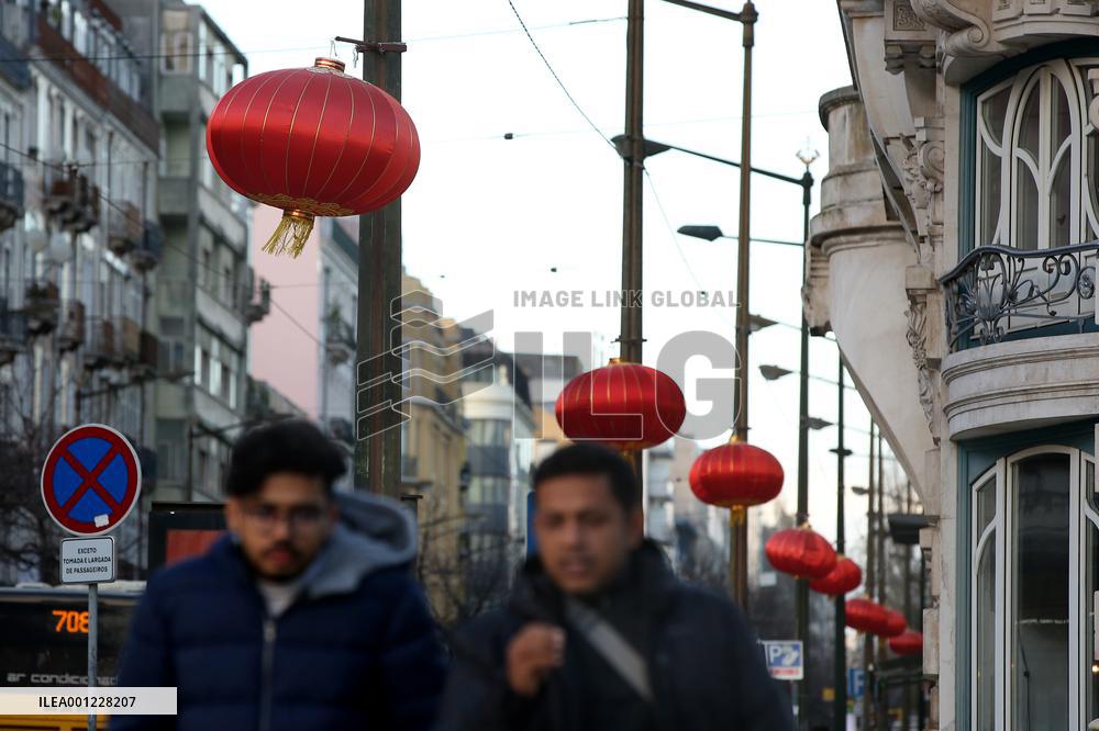 PORTUGAL-LISBON-CHINESE LUNAR NEW YEAR-DECORATIONS