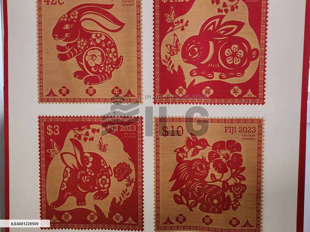 FIJI-SUVA-YEAR OF THE RABBIT-STAMPS-ISSUE