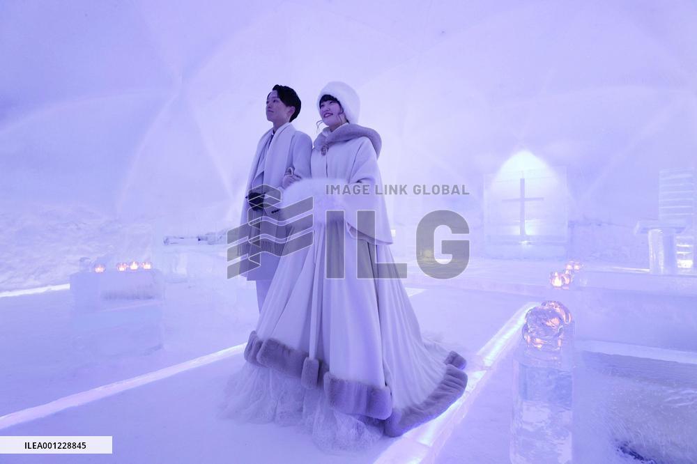 Northern Japan chapel made of ice