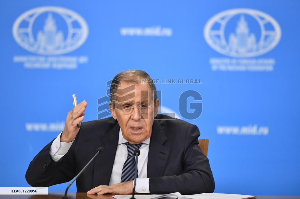 RUSSIA-MOSCOW-FM-ANNUAL PRESS CONFERENCE