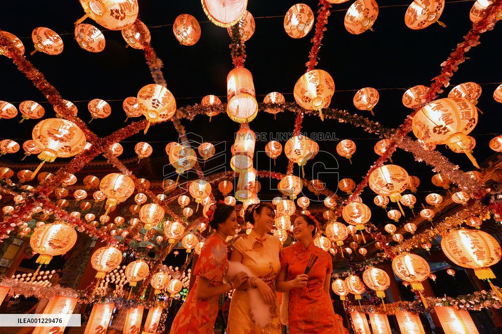 THAILAND-SAMUT PRAKAN-LANTERN FESTIVAL