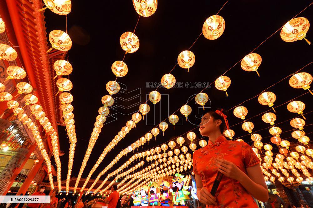 THAILAND-SAMUT PRAKAN-LANTERN FESTIVAL