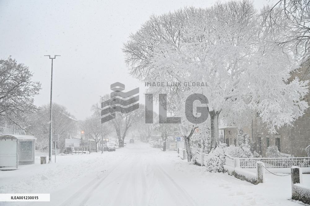 CROATIA-WEATHER-SNOW