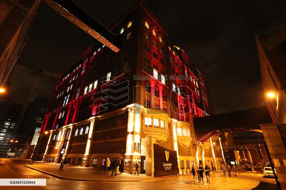 IRELAND-DUBLIN-CHINESE NEW YEAR-LANDMARK BUILDINGS-ILLUMINATION