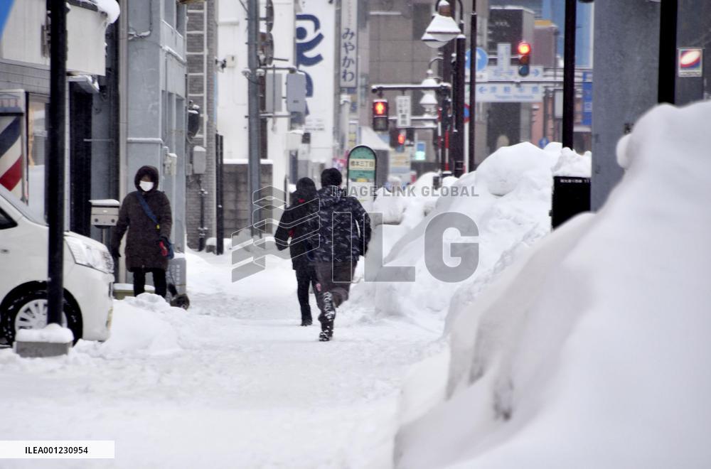 Snow scene in Japan