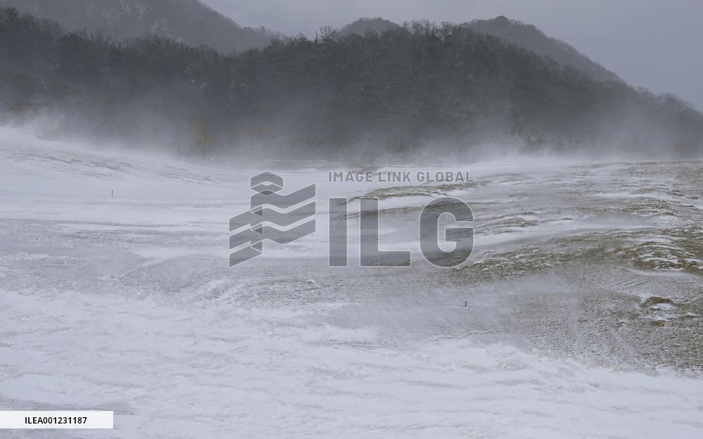 Snow-covered Tottori Sand Dunes
