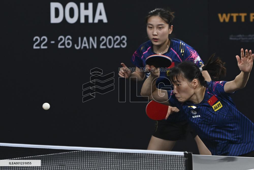 (SP)QATAR-DOHA-TABLE TENNIS-WTT FEEDER DOHA 2023-WOMEN'S DOUBLES
