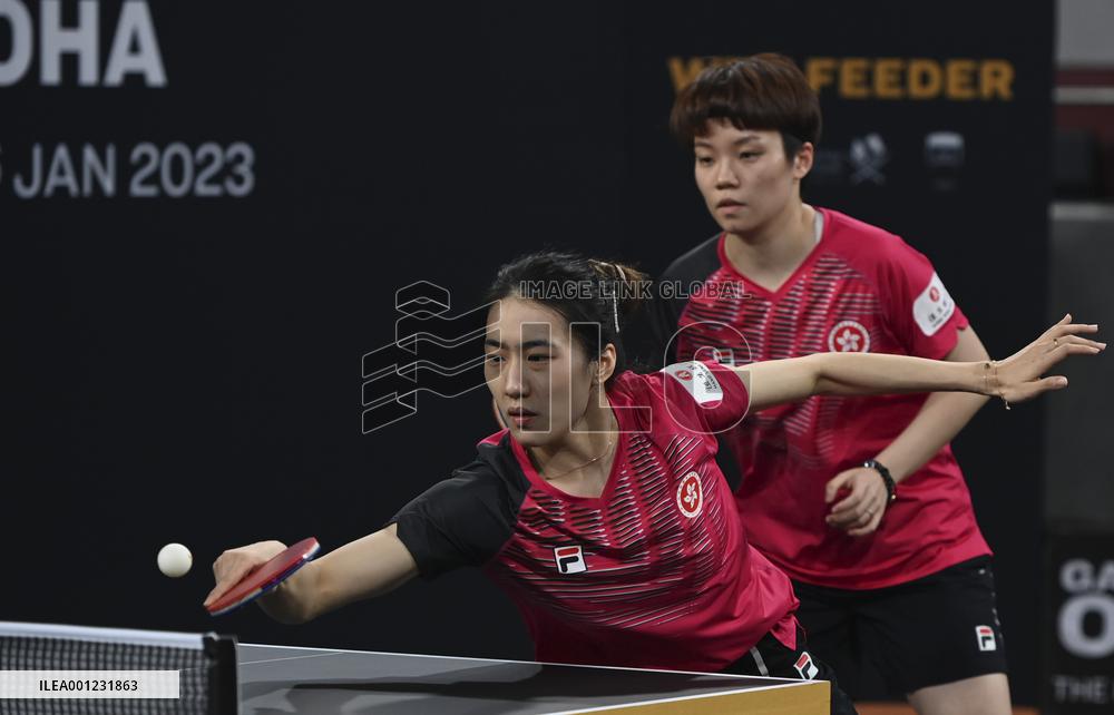 (SP)QATAR-DOHA-TABLE TENNIS-WTT FEEDER DOHA 2023-WOMEN'S DOUBLES