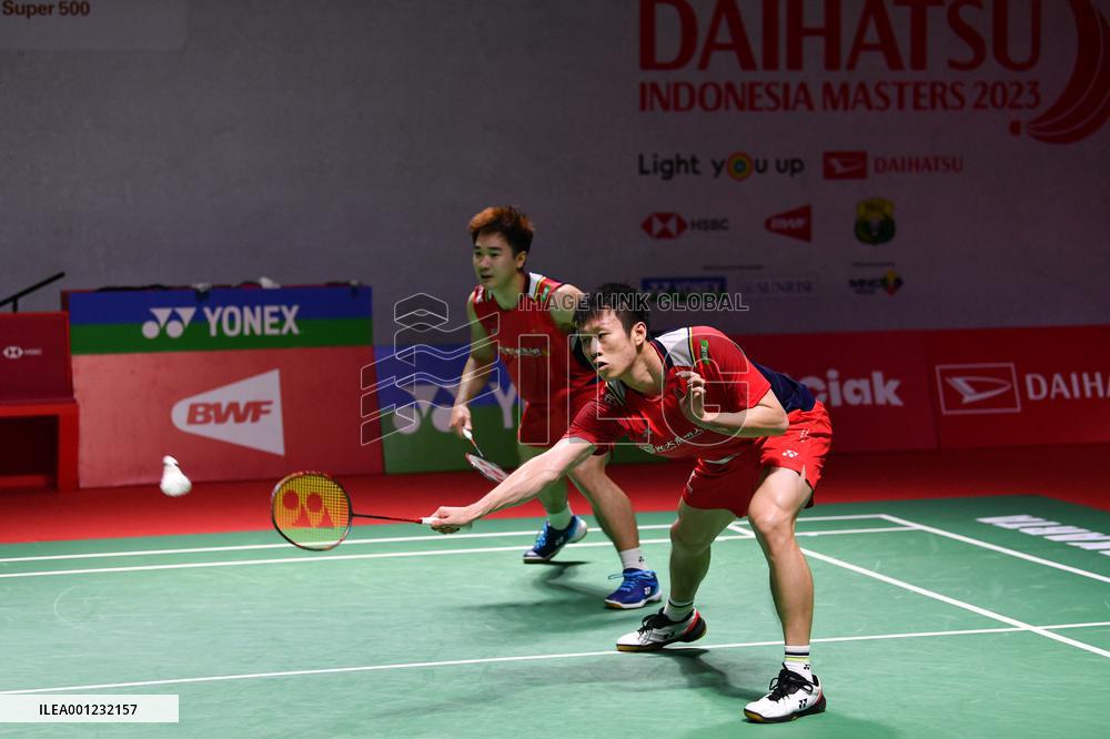 (SP)INDONESIA-JAKARTA-BADMINTON-INDONESIA MASTERS 2023-MEN'S DOUBLES-SECOND ROUND