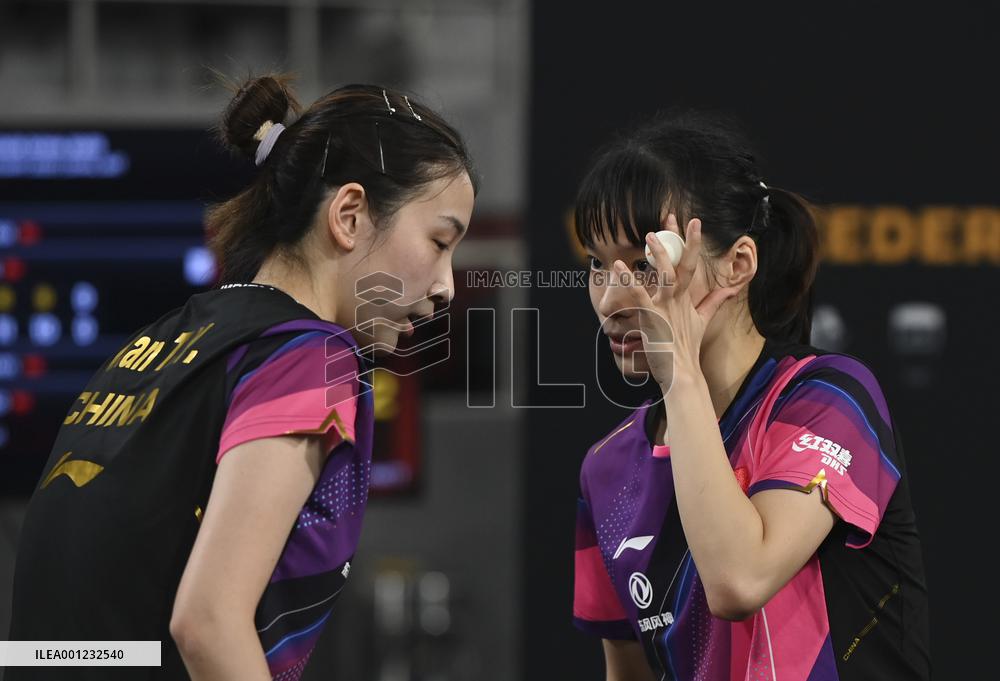 (SP)QATAR-DOHA-TABLE TENNIS-WTT FEEDER DOHA 2023-WOMEN'S DOUBLES
