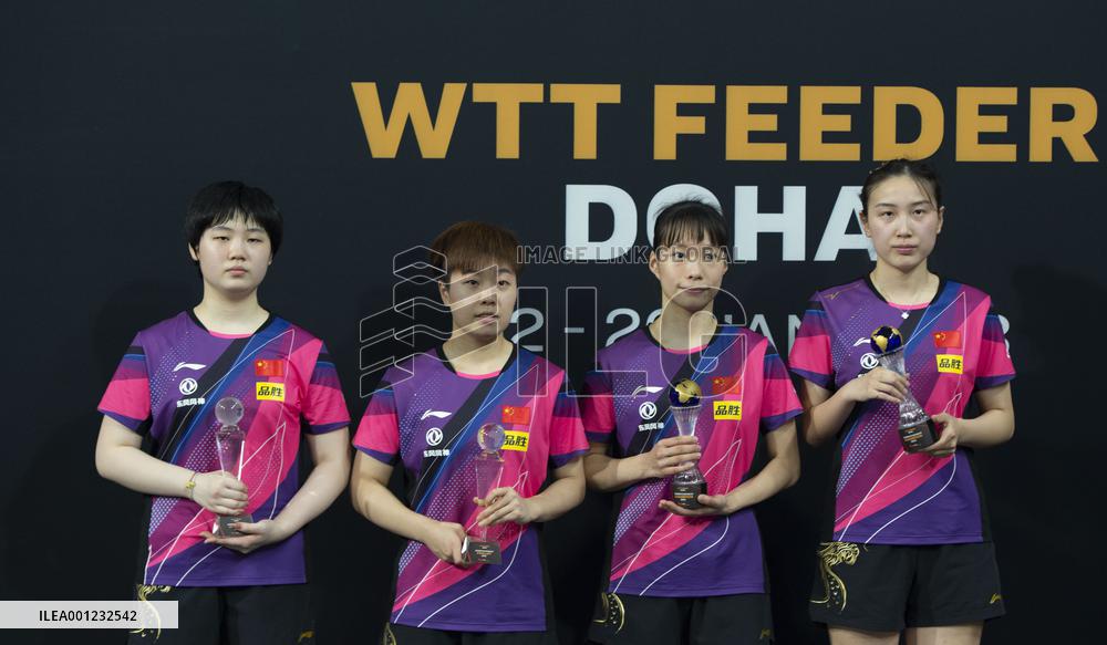(SP)QATAR-DOHA-TABLE TENNIS-WTT FEEDER DOHA 2023-WOMEN'S DOUBLES