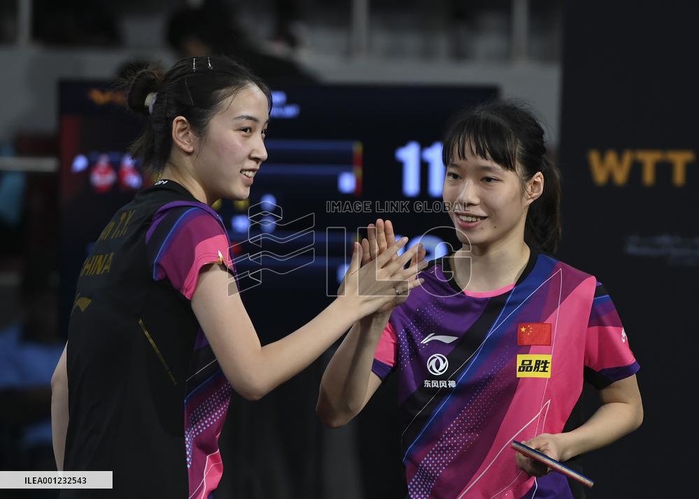 (SP)QATAR-DOHA-TABLE TENNIS-WTT FEEDER DOHA 2023-WOMEN'S DOUBLES