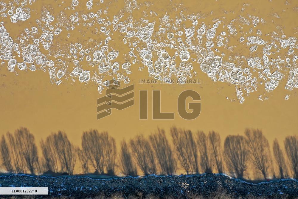 CHINA-SHANDONG-YELLOW RIVER-ICE JAM (CN)