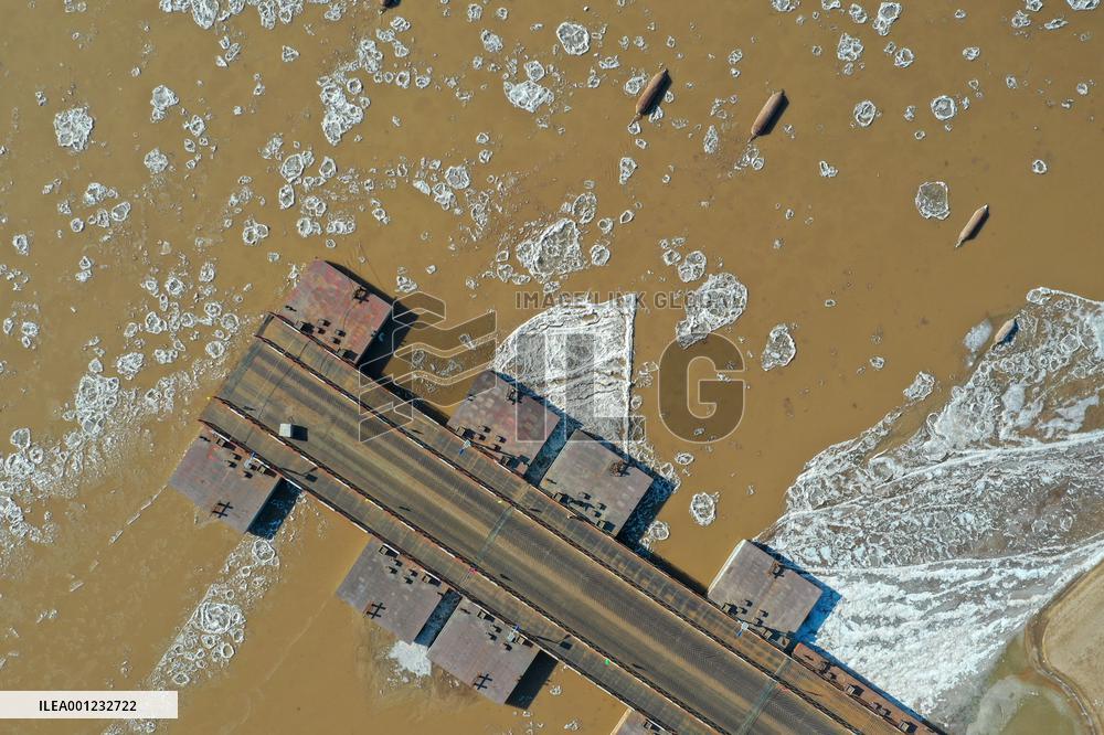 CHINA-SHANDONG-YELLOW RIVER-ICE JAM (CN)