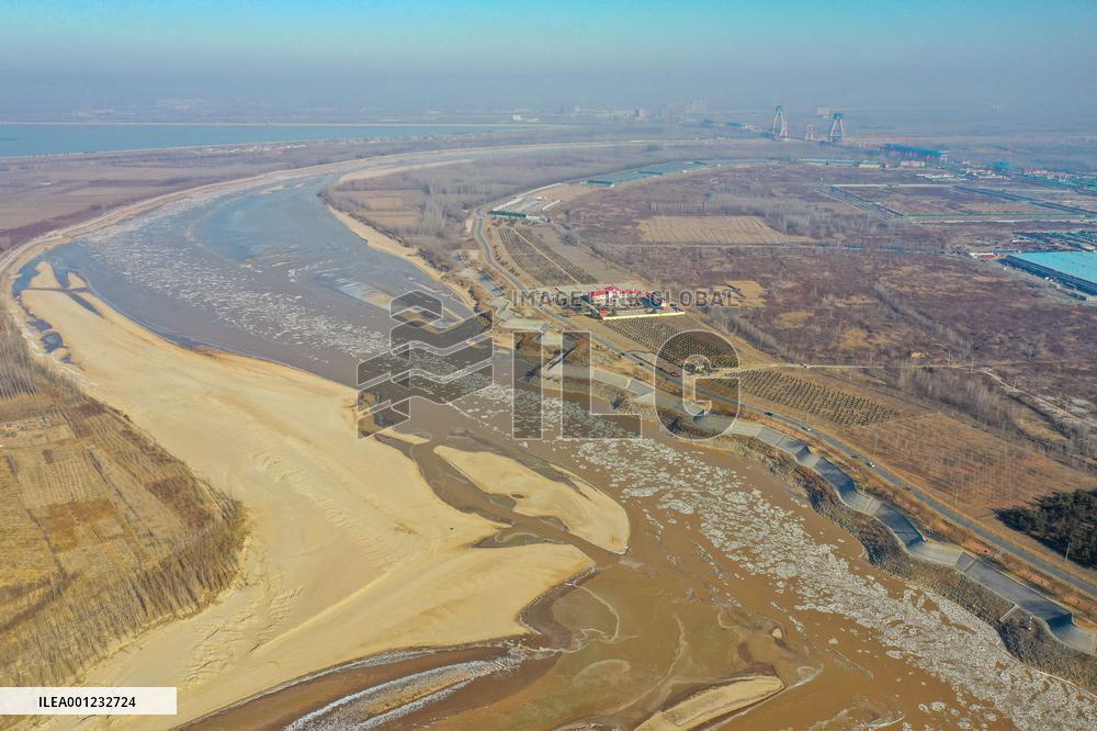 CHINA-SHANDONG-YELLOW RIVER-ICE JAM (CN)