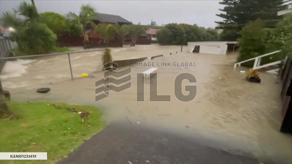 Record rainfall overnight in Auckland causes massive flooding
