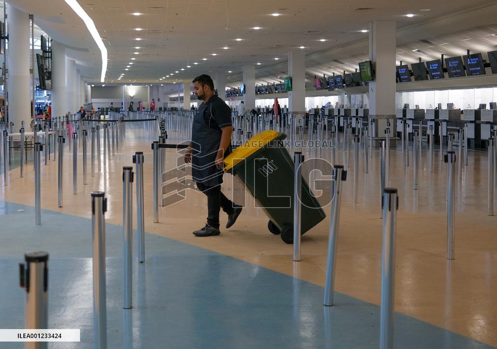 NEW ZEALAND-AUCKLAND-FLOODING-AIRPORT