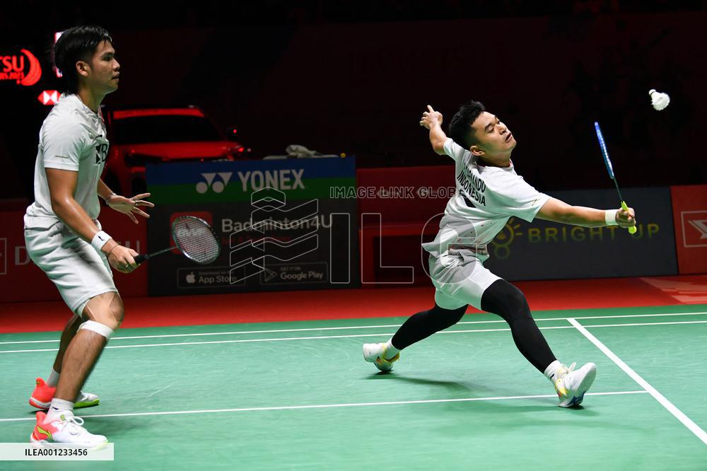 (SP)INDONESIA-JAKARTA-BADMINTON-INDONESIA MASTERS 2023-MEN'S DOUBLES-SEMIFINALS