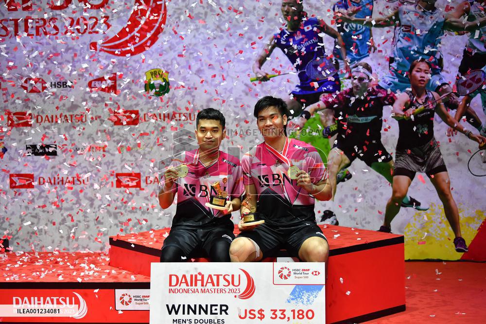 (SP)INDONESIA-JAKARTA-BADMINTON-INDONESIA MASTERS 2023-MEN'S DOUBLES-FINAL