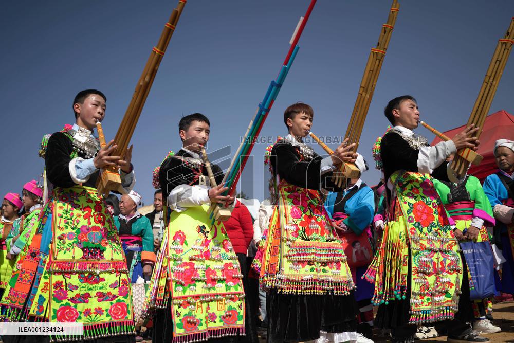#CHINA-GUIZHOU-MIAO ETHNIC GROUP-CUSTOM-"TIAOYUE" (CN)