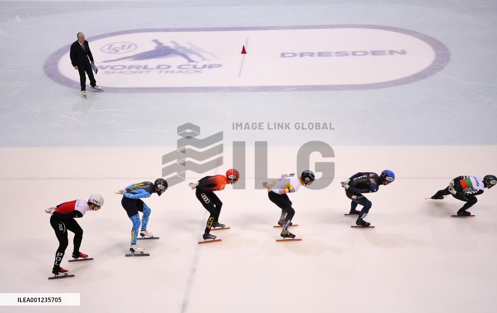 (SP)GERMANY-DRESDEN-SHORT TRACK SPEED SKATING-ISU WORLD CUP