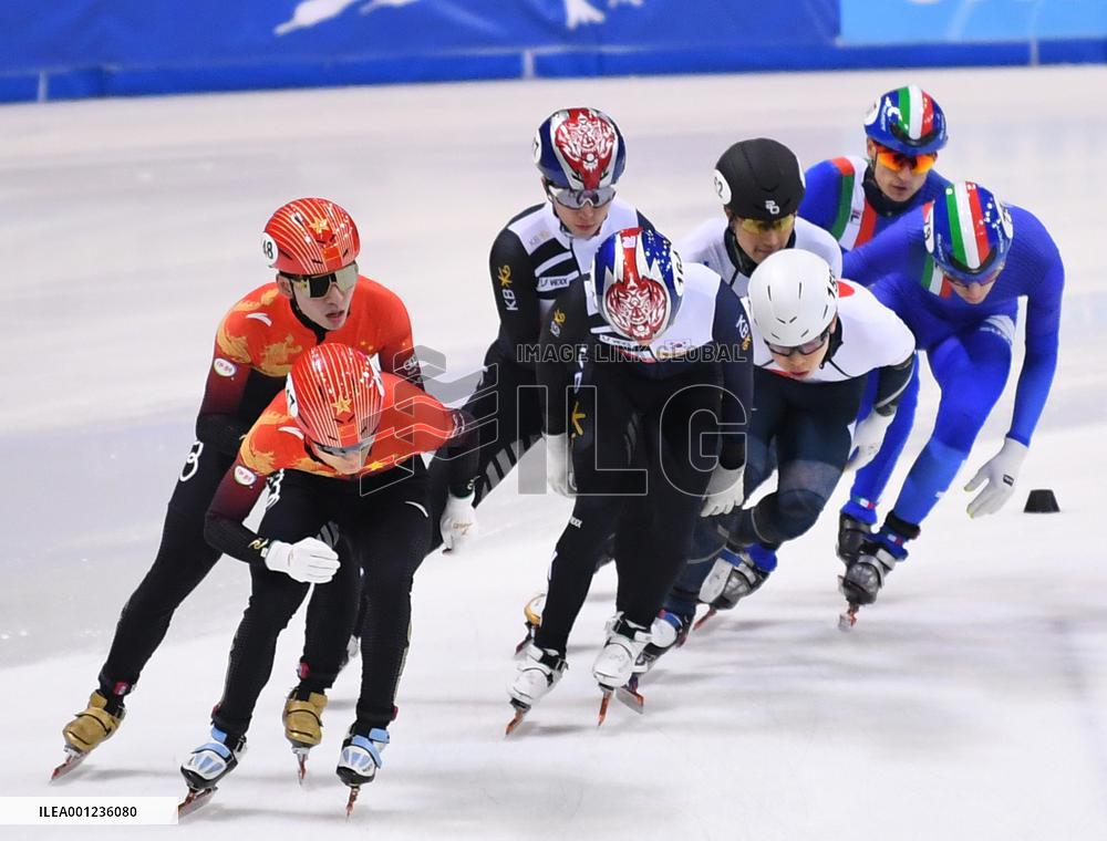 (SP)GERMANY-DRESDEN-SHORT TRACK SPEED SKATING-ISU WORLD CUP