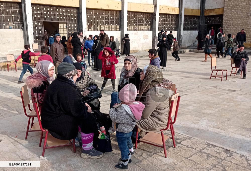 SYRIA-ALEPPO-EARTHQUAKES-SURVIVORS-DISPLACEMENT CENTER