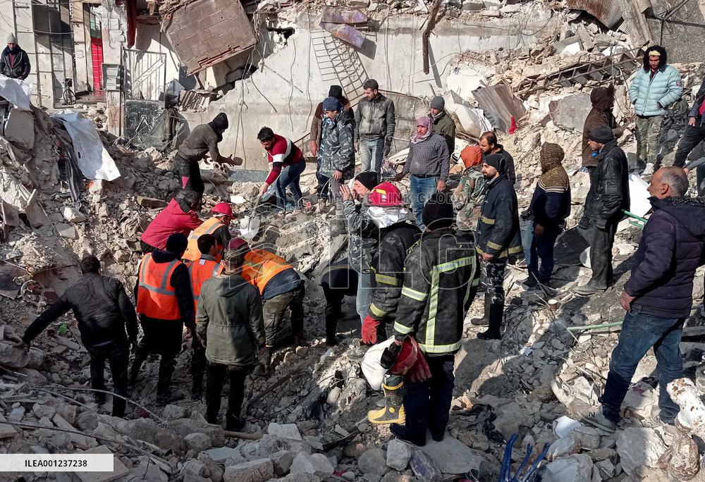 SYRIA-ALEPPO-EARTHQUAKES-DEATH TOLL
