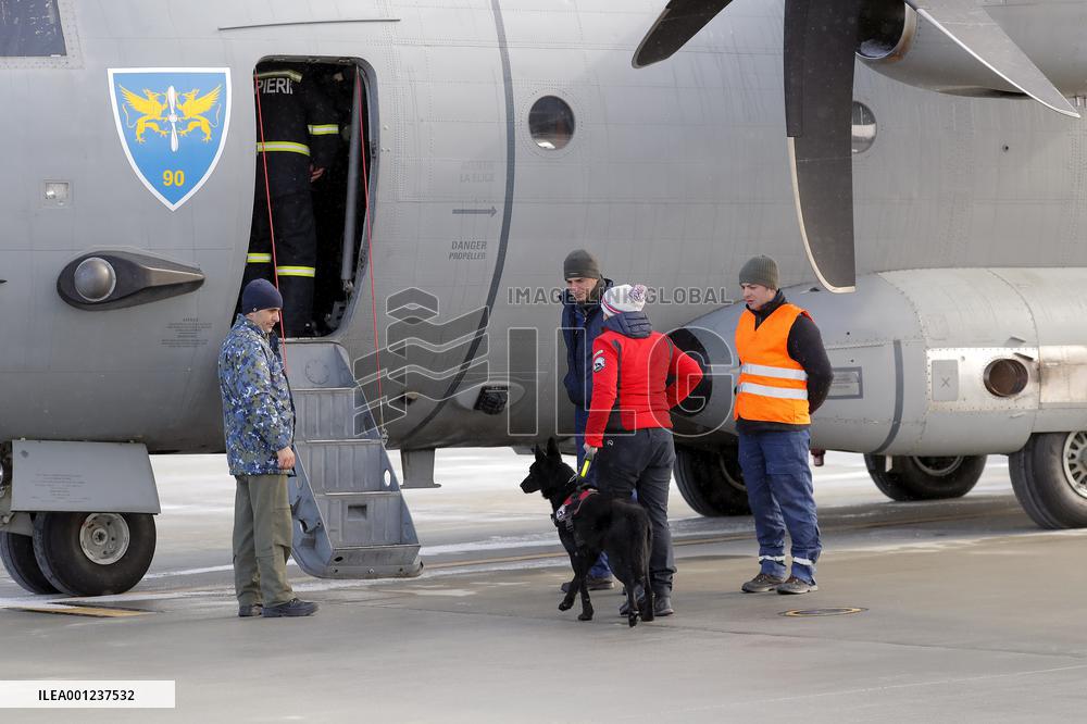 ROMANIA-OTOPENI-TÜRKIYE-EARTHQUAKES-RESCUE TEAM-DEPARTURE