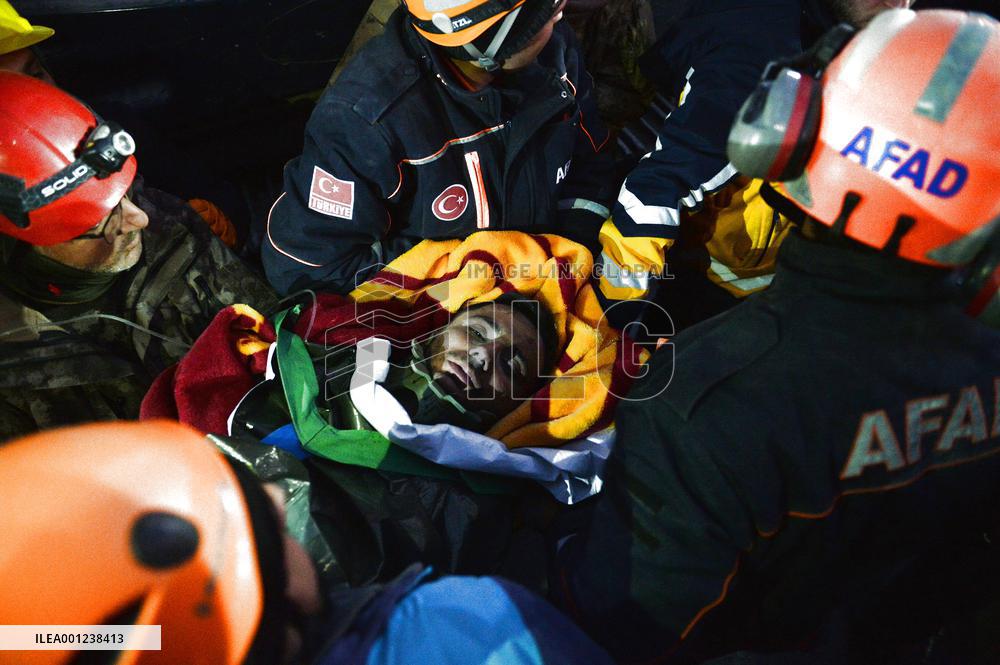 TÜRKIYE-GAZIANTEP-EARTHQUAKES-RESCUE