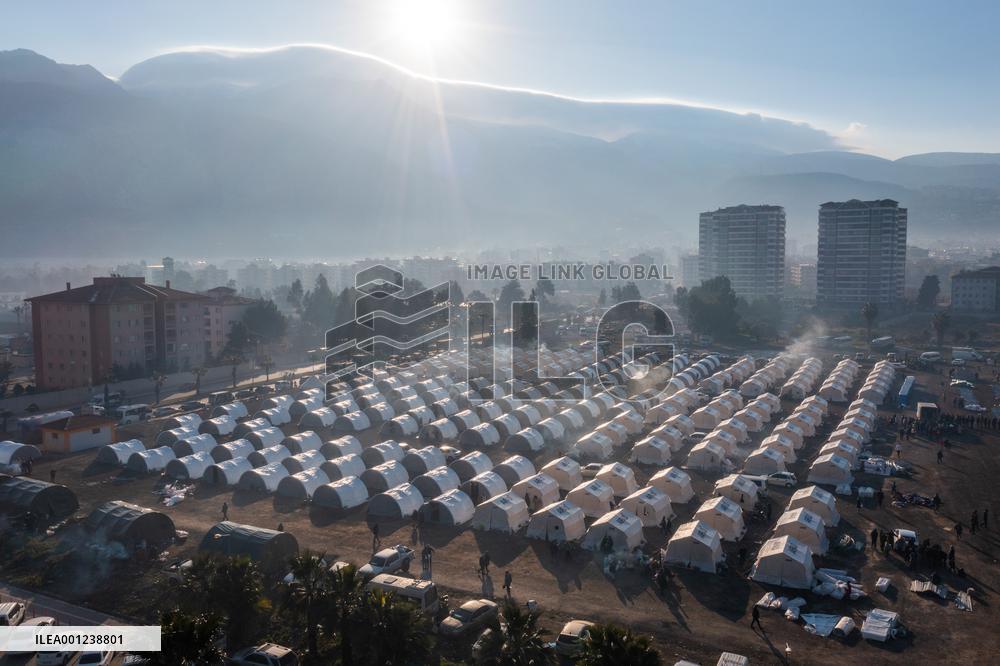 TÜRKIYE-ANTAKYA-EARTHQUAKES-TEMPORARY SHELTERS