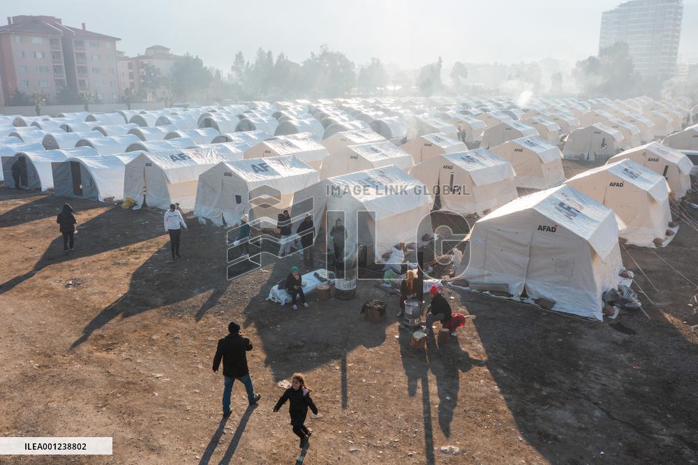 TÜRKIYE-ANTAKYA-EARTHQUAKES-TEMPORARY SHELTERS