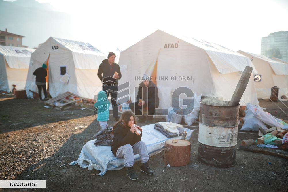 TÜRKIYE-ANTAKYA-EARTHQUAKES-TEMPORARY SHELTERS