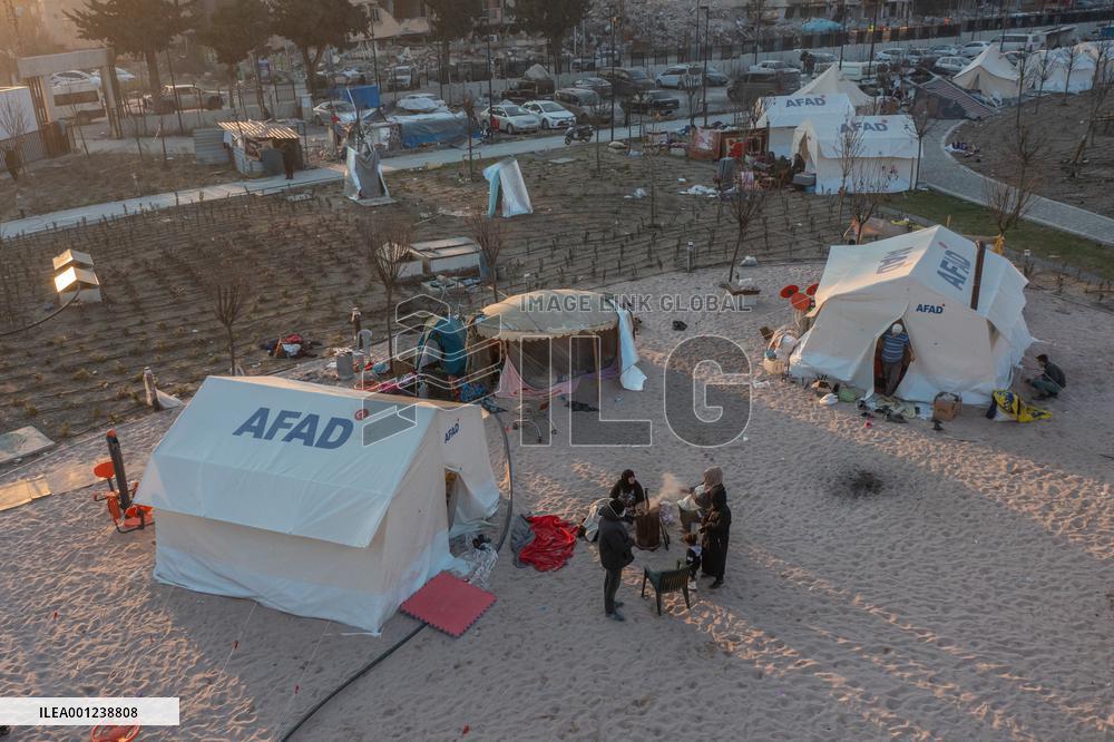 TÜRKIYE-ANTAKYA-EARTHQUAKES-TEMPORARY SHELTERS