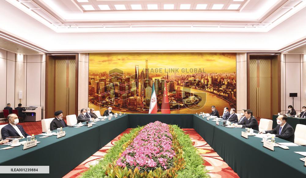CHINA-BEIJING-LI ZHANSHU-IRANIAN PRESIDENT-MEETING (CN)