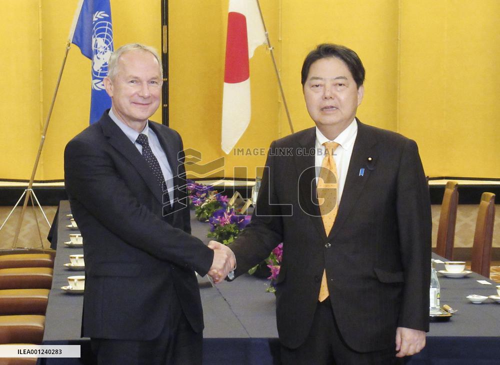 President of U.N. General Assembly in Tokyo