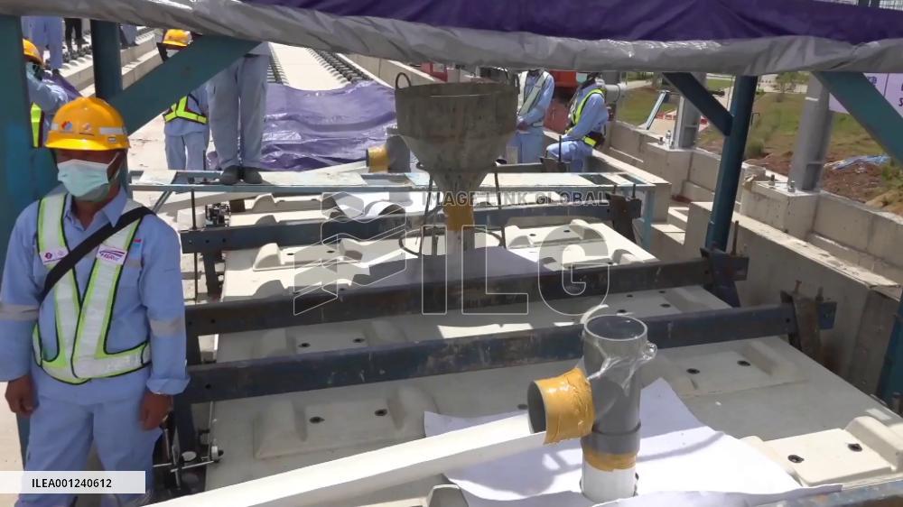 Construction of track slabs completed for Jakarta-Bandung High-Speed Railway