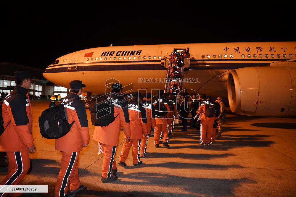 TÜRKIYE-EARTHQUAKES-CHINA SEARCH AND RESCUE TEAM-DEPARTURE